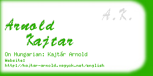 arnold kajtar business card